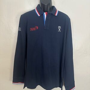 Vicomte A Long Sleeve Polo 2XL runs small Gently worn 100% cotton MSRP 120euro